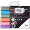 Image de Pébéo - Set de 6 marqueurs spécial tissu et textiles foncés et opaques, Feutres pour tissus et textiles foncés et opaques, assortiment basique pointe ronde 4mm couleurs pastels