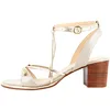 Image de LES TROPEZIENNES PAR M. BELARBI Femme LILON Sandale, Blanc-Or, 40 EU, Blanc Or, 40 EU