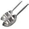 Image de ELO 9903350 Lot de 2 poêles à frire inox 24 cm et 28 cm, poêles de cuisine inox, Acier inoxydable