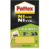 Image de Pattex Henkel Ni Clou Ni Vis Fix & Défix, Adhésif Blanc Surpuissant Double Face Démontable, Fixe les Objets Solidement et Durablement, 10 Pastilles de 20 x 40 mm