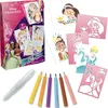 Image de Lansay - BLOPENS DISNEY PRINCESSES - Kit Dessins & Coloriages pour Enfants dès 5 ans - 6 Feutres de Coloriage À Souffler Blopens + 7 Pochoirs Réutilisables - Activité Manuelle - Cadeau Anniversaire