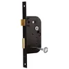 Image de Bricard 2657 Serrure à encastrer axe 50 mm pour Porte de Chambre, Porte Intérieure ou de Service, Clés de sûreté 4 gorges, coloris Noir