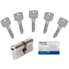 Image de Bricard serrure à clé 15105 CYLINDRE A6, 30+30 Débrayable 5 Clés, Nickelé