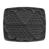Image de LAGRANGE Jeu de plaques Gaufres Coeur, compatible avec tous les gaufriers "Super2", Plaques en aluminium moulé, Revêtement antiadhésif double couche, 030522, Noir