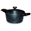 Image de Baumalu 383606 Faitout avec Couvercle 28 cm Granit Pro, Aluminium forgé, Noir