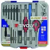Image de Mallette TIVOLY 23 PCS 6 tarauds DIN 352 HSS GUN + 6 Filières HSS + 4 accessoires M3 à M10 + 6 Forets métaux HSS Cobalt