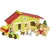 Image de Jeujura - 8053- Jeux de Construction-Ferme avec Tracteur et Animaux - 140 Pieces