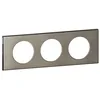 Image de LEGRAND - Plaque Céliane - Plaque de Finition pour Prises Céliane - 3 Postes - Matière Inox Brossé
