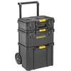 Image de STANLEY - SERVANTE 3 EN 1 QUICKLINK - Boîte à outils compacte + profonde avec porte-outils intégré + Coffre de chantier Maxi Volume - Connexion-Déconnexion ultra faciles - STST83319-1