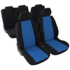 Image de CARAUTO Housse de siège universelle Kit complet : 2 sièges (avant) + banquette fractionnable (arrière) - Maille polyester Bleu (Ref: 01012885)