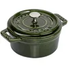Image de STAUB Mini Cocotte en Fonte Émaillée avec Couvercle, Tous feux dont induction, 1 personne, Ronde, 10 cm, 0,25 L, 1 kg, Vert/Basilic