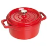 Image de STAUB Cocotte en Fonte Émaillée avec Couvercle, Tous feux dont induction, 2 personnes, Ronde, 20 cm, 2,20 L, 4,2 kg, Cerise