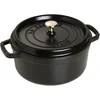 Image de STAUB Cocotte en Fonte Émaillée avec Couvercle, Tous feux dont induction, 5 à 7 personnes, Ronde, 28 cm, 6,70 L, 7,7 kg, Noir Mat