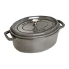 Image de STAUB Cocotte en fonte ovale 33 cm 6,7 l Gris graphite