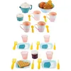 Image de Jouets Ecoiffier - 2759 - Coffret Petit déjeuner avec dinette élégante (35 pièces) - Jeu d'imitation pour Enfants - Dès 18 Mois - Origine France Garantie, Multicouleur