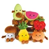 Image de JEMINI- FRUITY'S 024144 Cagette Contenant 6 Fruits et légumes en Peluche +/-17 cm Douce et Moelleuse pour Enfant, Multicolor