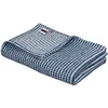Image de DODO I Plaid Coton Recyclé Caresse Marine   120x180 I Douceur Exceptionnelle et Engagement Écoresponsable I Confort Durable et Élégant I Fabriqué en France