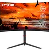 Image de Konix Drakkar Écran gaming Shadow 27" incurvé PC, PS4, PS5, Switch et Xbox - Résolution FHD 1 080 px - Fréquence 180 Hz - Réponse 1 ms - Dalle VA