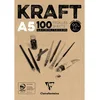 Image de Bloc collé Kraft brun A5 100F 90g - 96544C