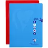 Image de Clairefontaine 303327C Un Cahier Agrafé de Travaux Pratiques Mimesys - 24x32 cm - 80 Pages Grands Carreaux 90 g et Unies Blanches 125 g - Couverture Polypro Transparent - Couleur Aléatoire