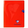 Image de Clairefontaine 333741C Cahier d'école Mimesys 17x22 cm 48 pages 90g linéature française couverture en polypropylène rouge 1 pièce