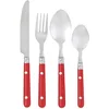 Image de Pradel Heritage 518154 Ménagère 24 Pièces INOX/Plastique Rouge 9,6 x 23,5 x 9,7 cm