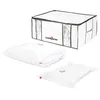 Image de Compactor - Lot de sacs de rangement sous vide, comprenant une housse de rangement semi-rigide XXL 210 litres et 2 sacs sous vide extra plats, Blanc, tailles assorties, RAN5030