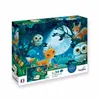 Image de Calypto 3907706 Lot de 2 puzzles d'animaux au clair de lune, pour enfants à partir de 3 ans, au toucher doux, avec grandes pièces, surface veloutée, avec poster de puzzle, pour enfants à partir de 3
