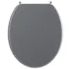 Image de Wirquin 20719739 Abattant WC Woody Bi Color avec charnière inox et finition mat, gris anthracite et gris clair
