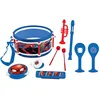 Image de Lexibook, Spider-Man, Set de 7 instruments de musique (Tambour, Maracas, Castagnette, Harmonica, Flûte, Trompette, Tambourin), Jouet musical , jeu pratique à transporter, Bleu/Rouge, K360SP