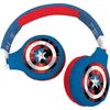 Image de Lexibook - Marvel Avengers - Casque Audio 2-en-1 Bluetooth et Filaire, Stéréo, sans fil, filaire, son limité, pliable, ajustable, batterie rechargeable, rouge/bleu, HPBT010AV