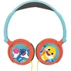 Image de Lexibook, Baby Shark, Casque audio stéréo, puissance sonore limitée, pliable et ajustable, bleu/orange, HP015BS