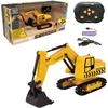 Image de Lexibook, Crosslander® Pro, RC Excavator, Tractopelle télécommandé, pelle automatique, tapis de jeu, moules à sable, 2 camions et un pont en carton inclus, rechargeable, RCP30