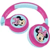 Image de Lexibook, Minnie, Casque Audio Enfant 2-en-1 Bluetooth et Filaire, Stéréo, Sans fil, Filaire, Son limité, Pliable, Ajustable, Rose / bleu, HPBT010MN