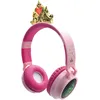 Image de Lexibook, Princesses Disney, Casque 2-en-1 sans fil et filaire avec couronne de Princesse, son de haute qualité limité à 85 dB, effets lumineux, pliable, ajustable, rechargeable, HPBT015DP