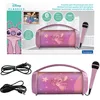 Image de Lexibook, Disney Stitch, Enceinte haut-parleur sans fil lumineuse Angel avec micro, Son stéréo, Fonction karaoké, Ports USB et carte SD, Batterie rechargeable, Poignée de transport, Rose, BTP585D1Z