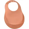 Image de BÉABA, Bavoir pour Bébé en Silicone Imperméable, Tour de cou ajustable, Large poche rattrape aliments, Souple, Léger, Ultra doux, Facile à nettoyer, Terracotta