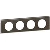 Image de Legrand - Plaque de finition Céliane - Matière Black Nickel - 4 postes