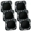 Image de LEGRAND | Dooxie Multipack 6 interrupteurs va-et-vient noir, compostable, montage encastré, finition mate, protection surface laquée
