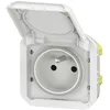 Image de prise de courant - 2p+t - blanc - composable - legrand plexo 069621l