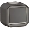 Image de Bouton poussoir NO LUMINEUX avec voyant LEGRAND étanche Plexo Anthracite 10A IP55 IK08 livré complet pour fixation saillie