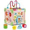 Image de VTech - Cube Nature Interactif Multi Activité, Cube d Activités Bébé, Jouet d'Éveil Sensoriel Partiellement en Bois, Trieur de Formes, Piano Lumineux, Cadeau Bébé Dès 9 Mois - Contenu en Français