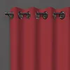 Image de Soleil d'ocre, Occultant Alix Rideau à oeillets Rouge, Polyester, 135x180 cm