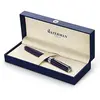 Image de Waterman Exception stylo plume fin | bleu avec clip plaqué argent | plume fine | cartouche d'encre bleue | coffret cadeau