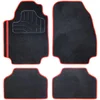 Image de 4 tapis universels en moquette noirs et rouges norauto