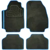 Image de 4 tapis universels en moquette noirs et bleus norauto