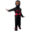 Image de RUBIE'S - Déguisement pour Enfants Ninja d'Entrée de Gamme - Taille 8-10 Ans - Costume Idéal pour Carnaval - Top Avec Pantalon Et Ceinture Rouge ''Shuriken'', Cagoule Incluse