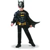 Image de RUBIES - DC officiel - BATMAN - Déguisement luxe enfant édition Batman 80 ans noir - Costume avec combinaison matelassée,demi ceinture, cape détachable et masque inclus