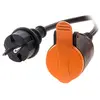 Image de Zenitech Rallonge étanche 2P H05VV F 2x 1,5mm² 10m avec clip de fixation orange