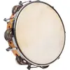 Image de FUZEAU - 3991 - Tambourin en peau naturelle Ø 20 cm + 12 cymbalettes - Authenticité du son garantie - Dès 3 ans
